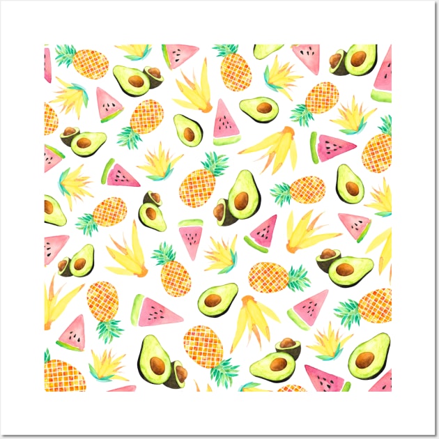 Tropical Fruit Salad Wall Art by AmayaBrydon